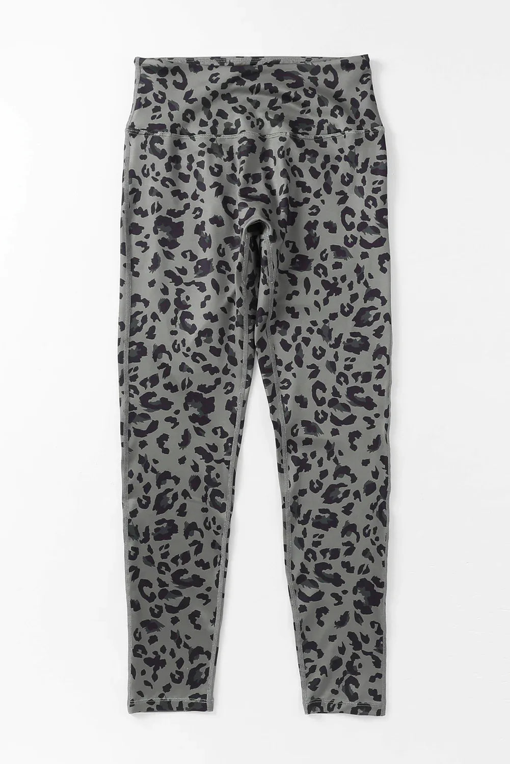 Gray Classic Leopard Print Active Leggings - Windgat