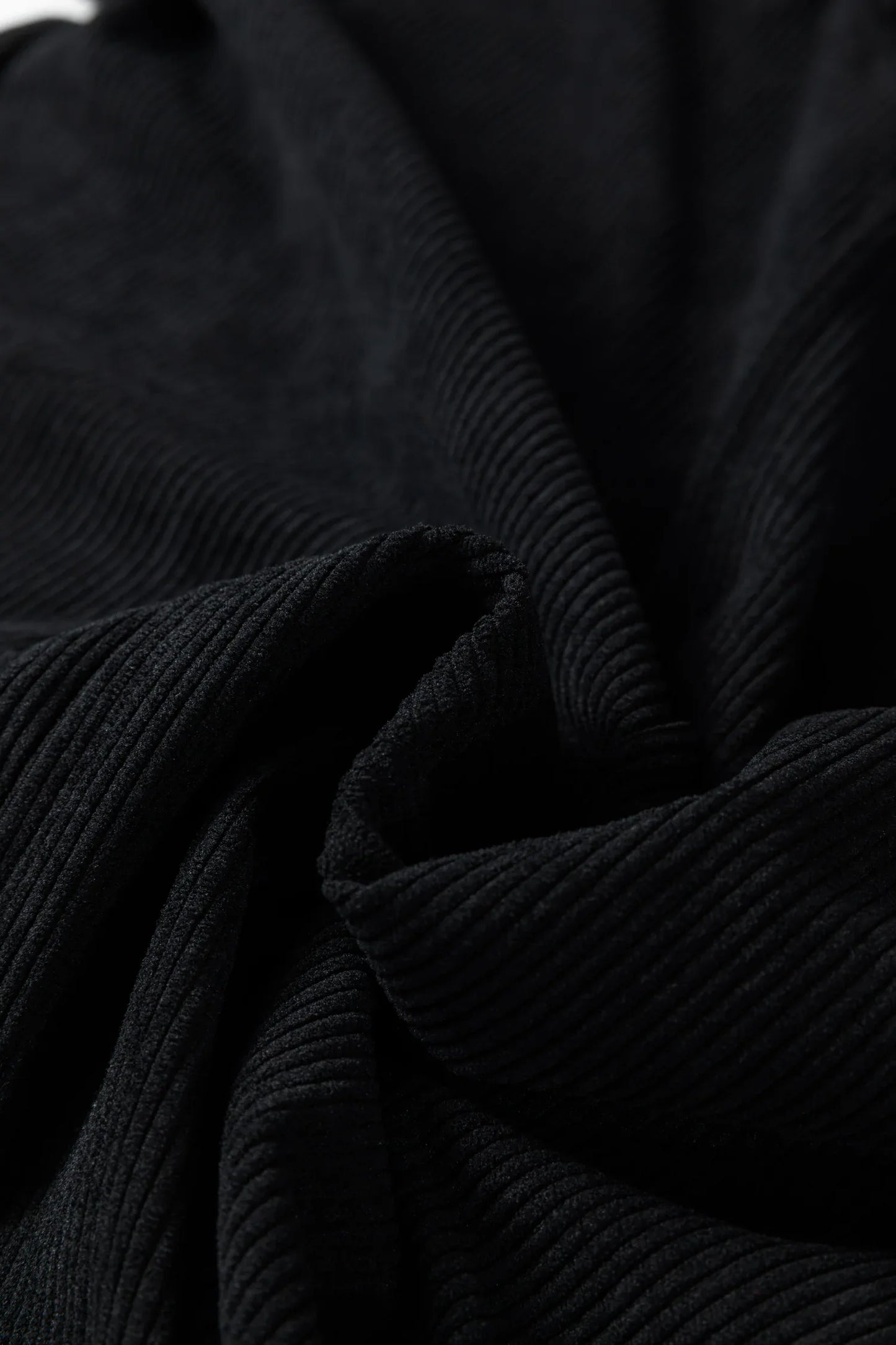 Black Plus Size Corduroy Patch Pocket Sleeveless Mini Dress - Windgat