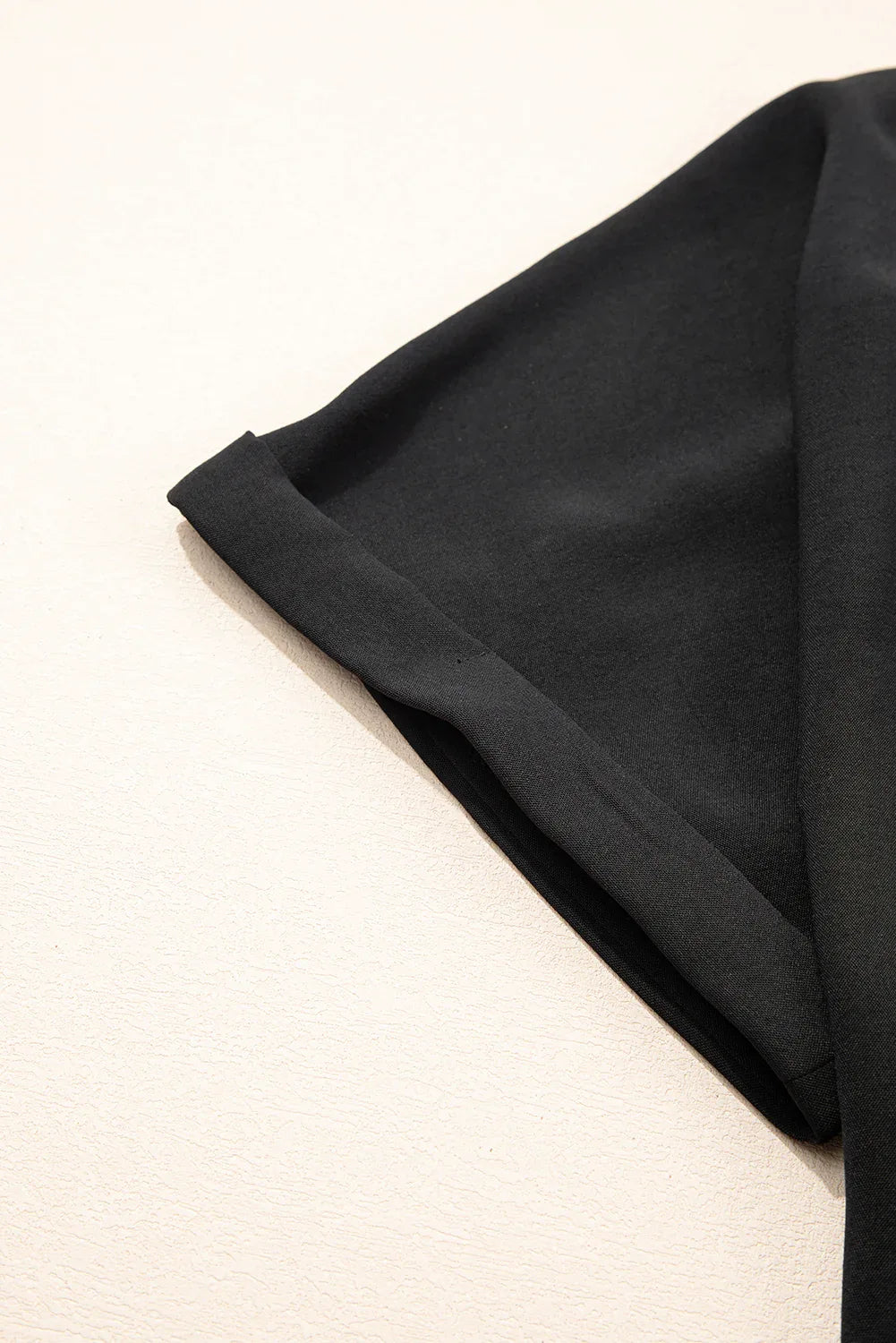 Green Seamed Back High Low Hem V Neck Cuffed Sleeve Plus Size Tee - Windgat