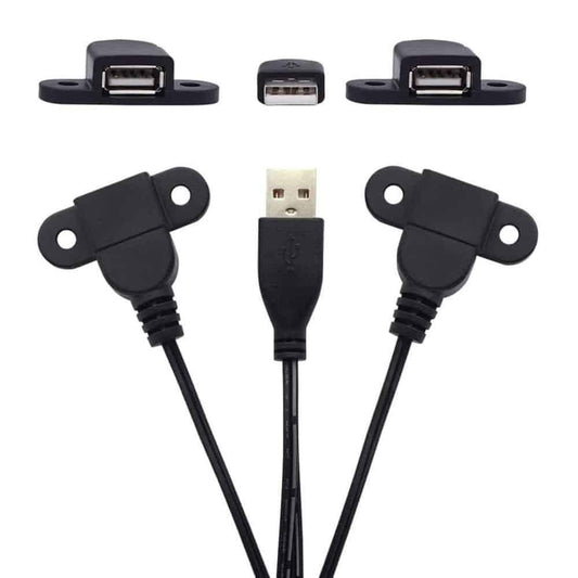 USB 2.0/ USB Type A 2-in-1 Device Charging Extension Cable - Windgat