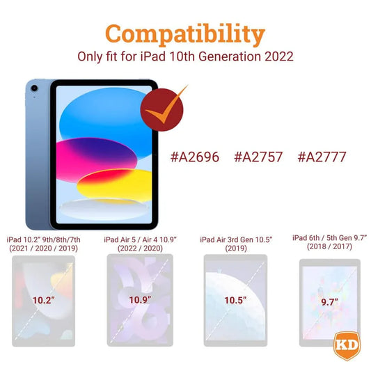 Anti-Microbial Case for iPad 10th Gen 2022 10.9"- Blue - Windgat