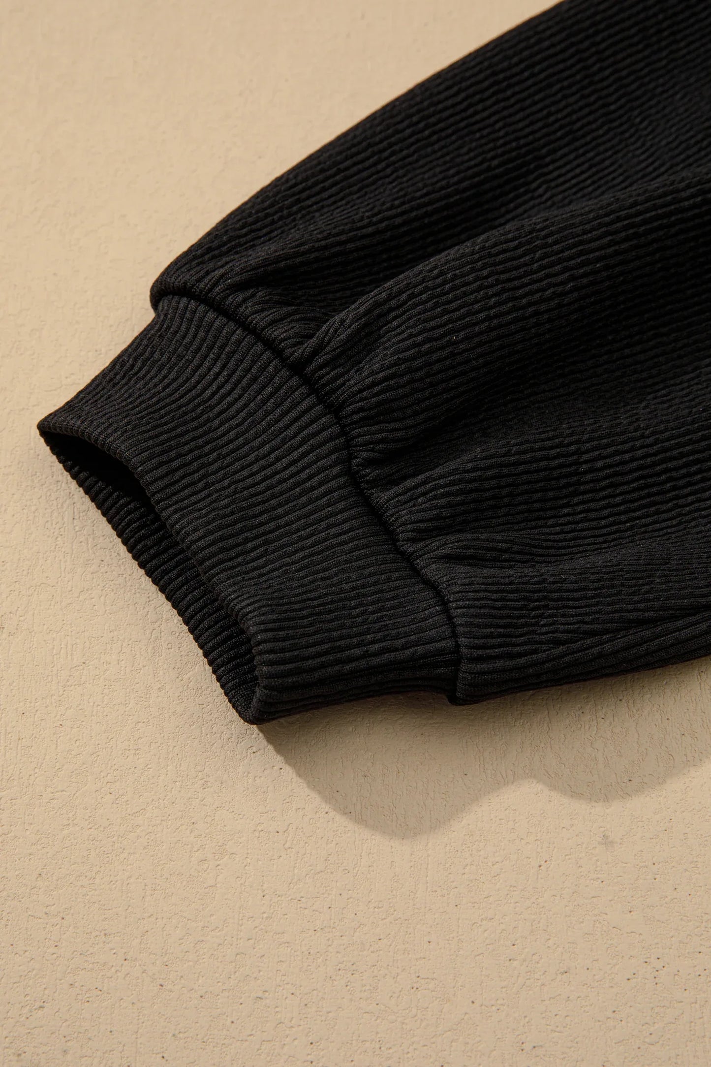 Black Contrast Color Block Leopard Trim Plus Size Ribbed Dress - Windgat