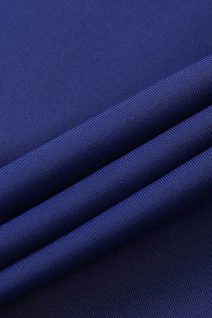 Plus Size Navy Blue Skirted Swim Bikini Bottom - Windgat