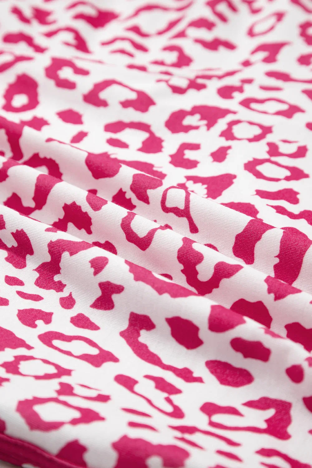 Blue Leopard Elastic Waistband Lace up Contrast Trim Casual Shorts - Windgat