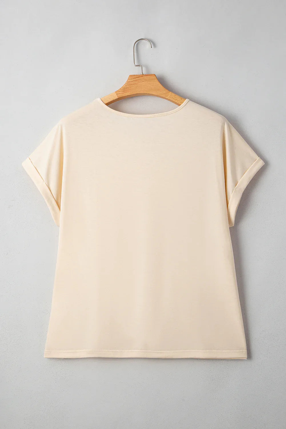 Parchment Lace Patchwork Short Sleeve Round Neck Plus Size Summer Top - Windgat