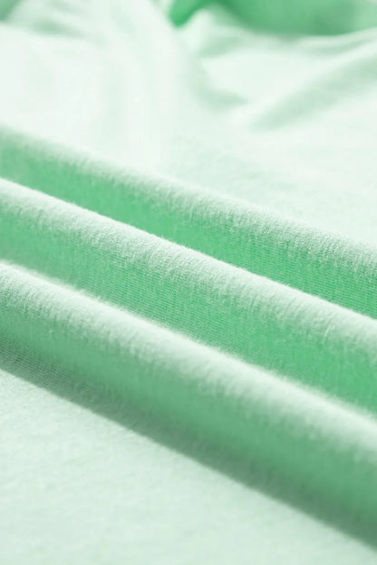 Iceland Blue Round Neck Rolled Sleeve Plus Size T-shirt - Windgat