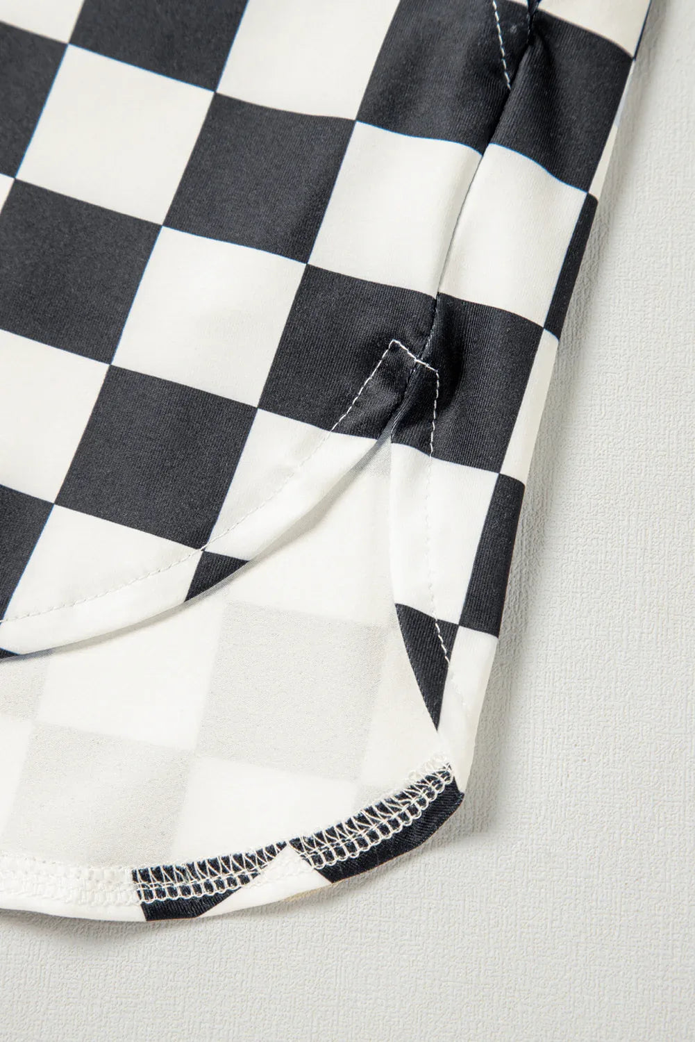 Rose Checkered Print High Waist Casual Shorts - Windgat