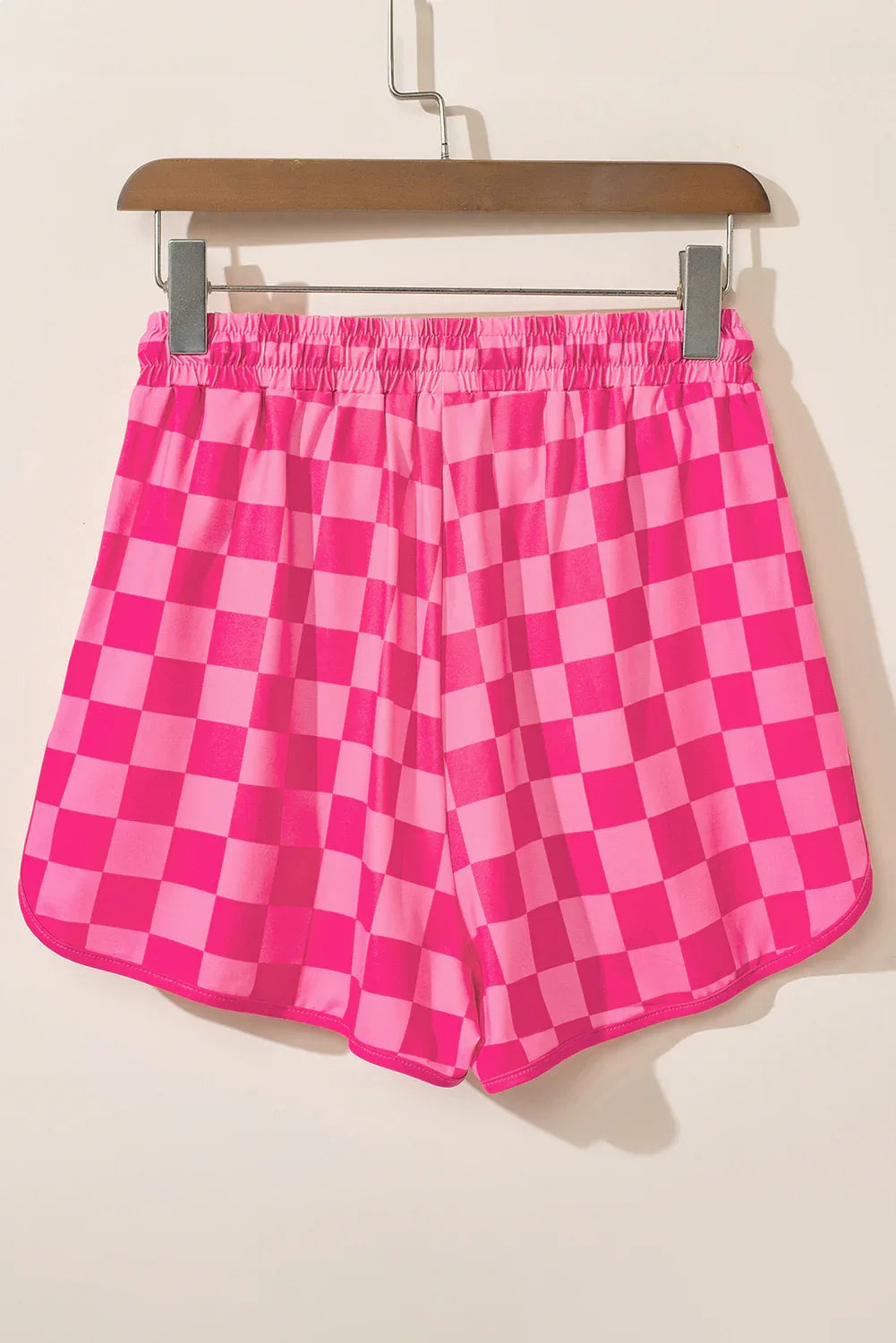 Multicolour Checkered Drawstring Elastic Waist Casual Shorts - Windgat