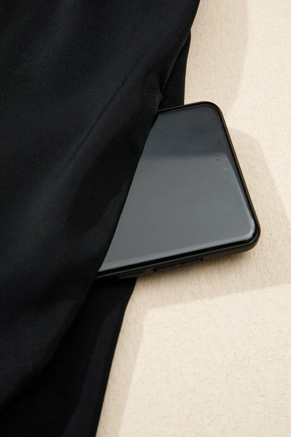 Black Plus Size Leopard Patchwork V Neck 3/4 Sleeve Ruffle Hem Mini Dress - Windgat