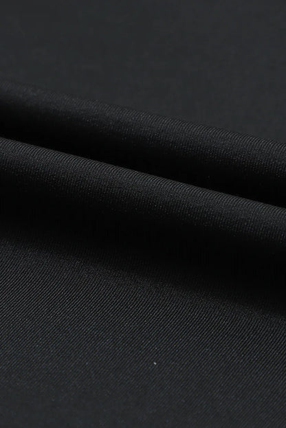 Black Drawstring Elastic Waistband Pocketed Joggers - Windgat