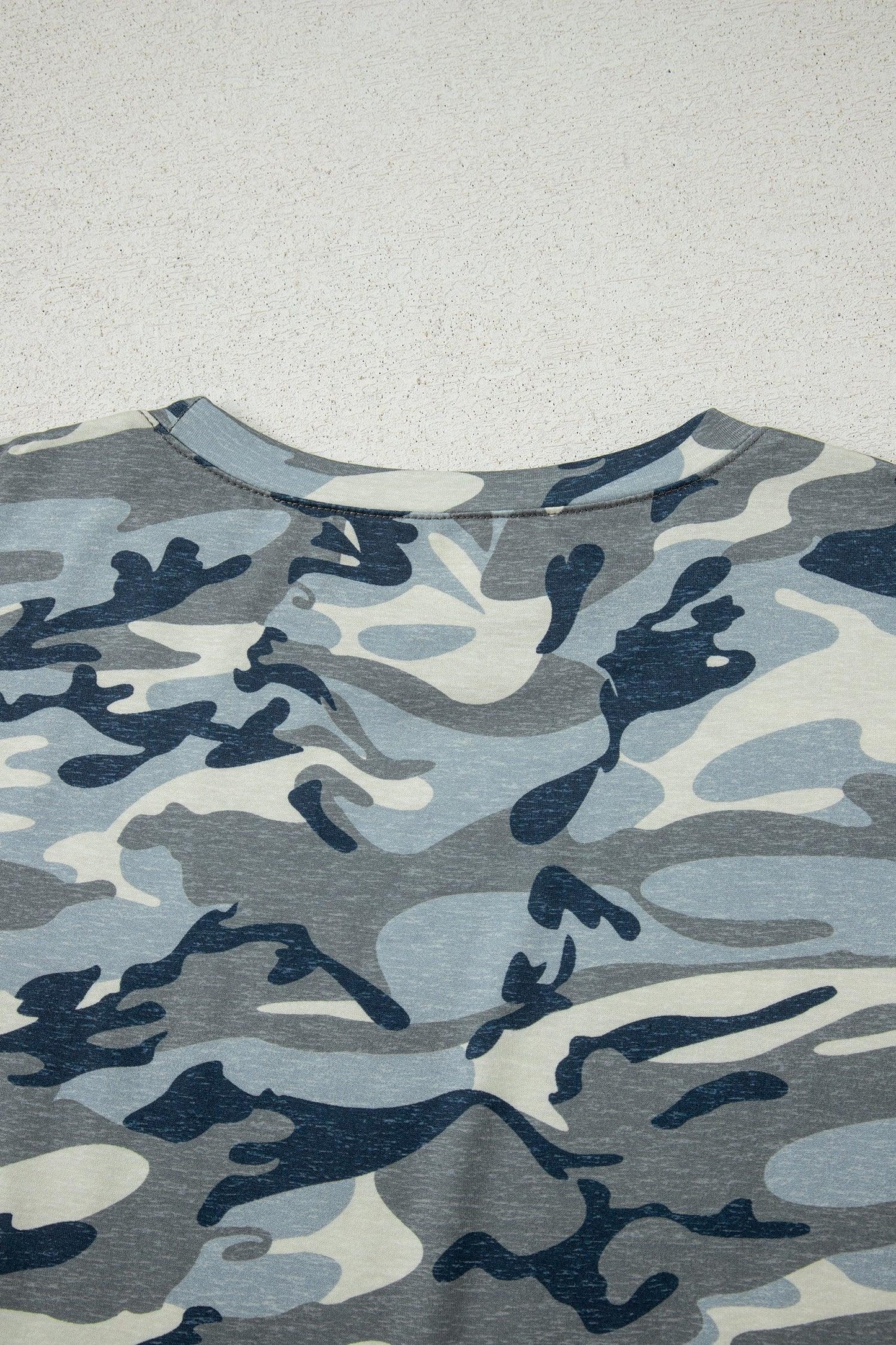 Green Camouflage Print Crew Neck T Shirt - Windgat