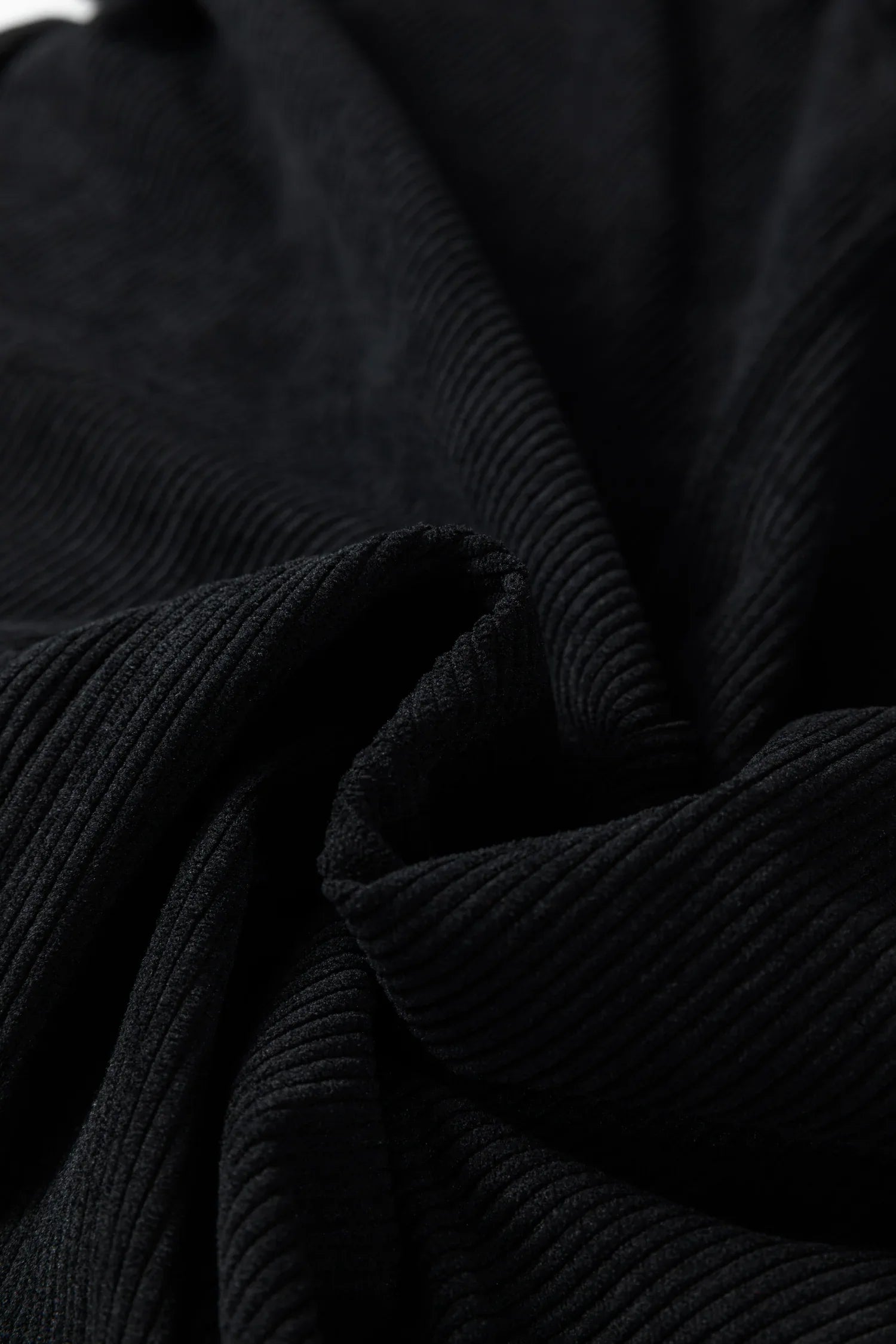 Black Plus Size Corduroy Patch Pocket Sleeveless Mini Dress - Windgat