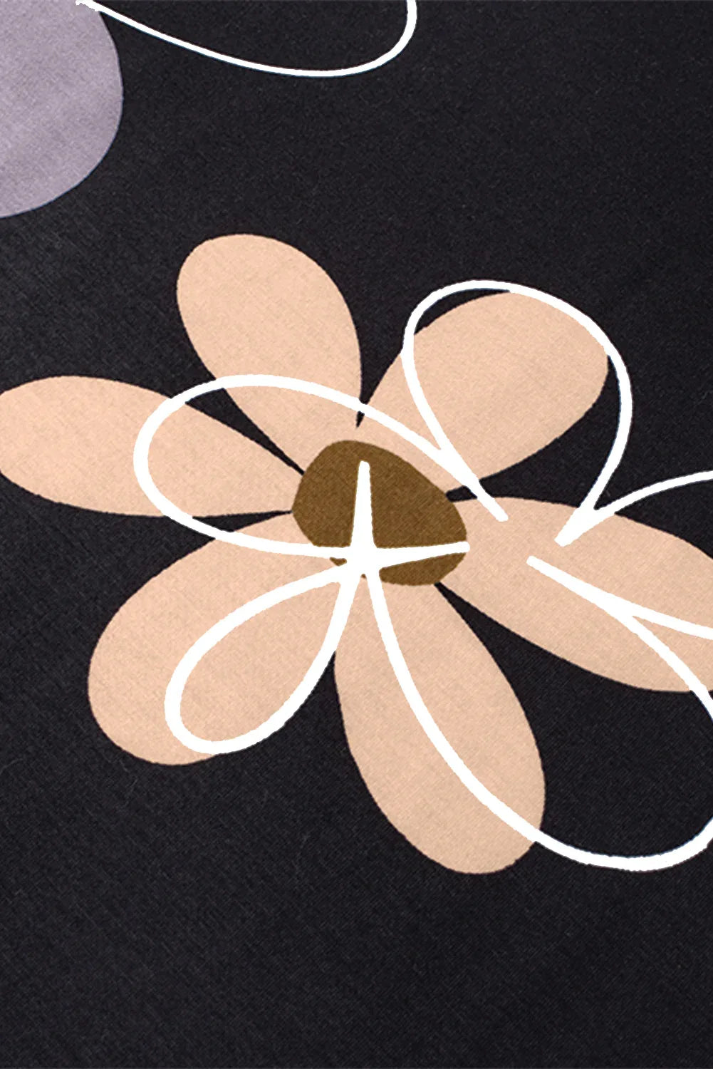 Beige Summer Flower Print Casual Round Neck T Shirt - Windgat