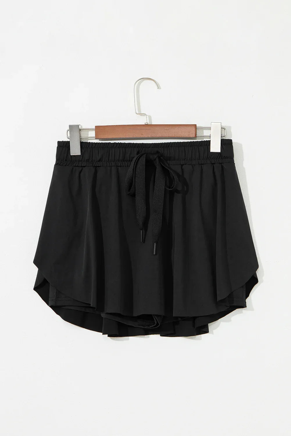 Sky Blue Drawstring Elastic Waistband Lined Tennis Skorts - Windgat