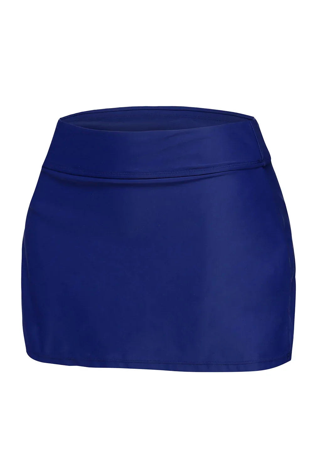 Plus Size Navy Blue Skirted Swim Bikini Bottom - Windgat