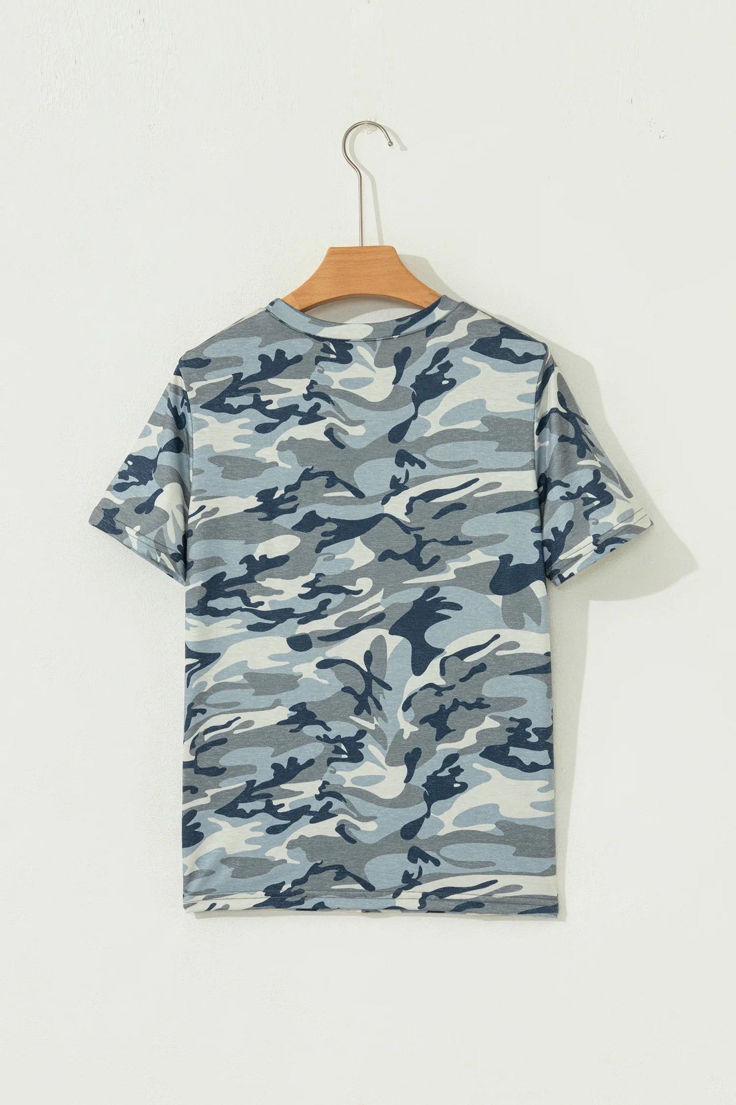 Green Camouflage Print Crew Neck T Shirt - Windgat
