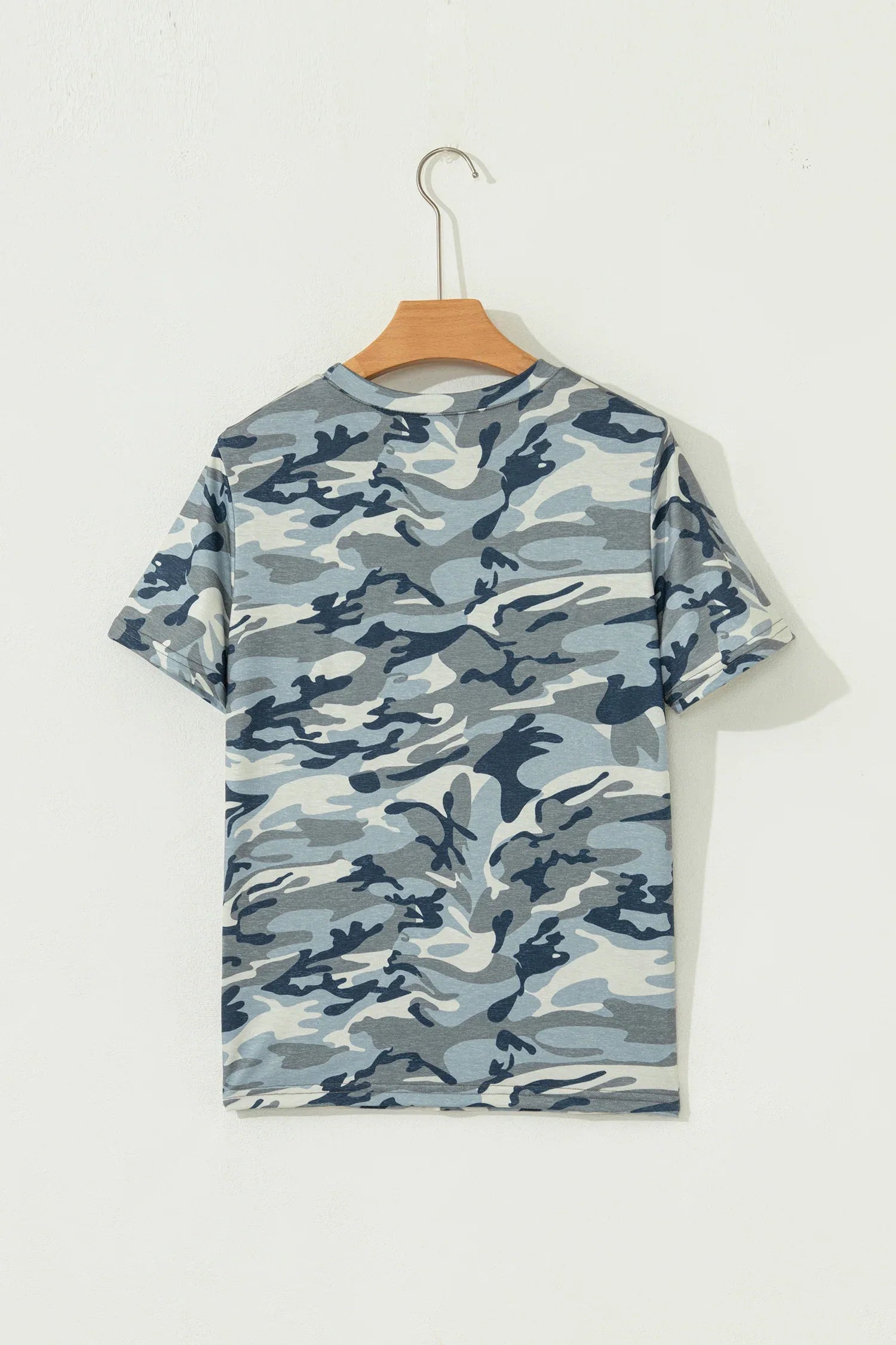 Green Camouflage Print Crew Neck T Shirt - Windgat