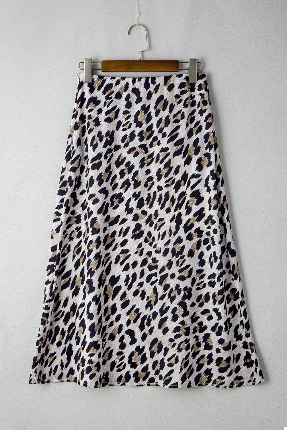 Brown Leopard Print High Waist Midi Skirt - Windgat