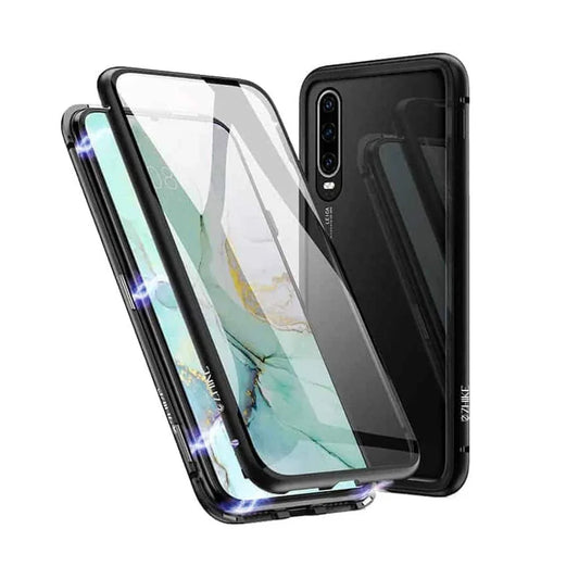Replacement Magnetic Metal Tempered Glass Case for Huawei P30 - Windgat