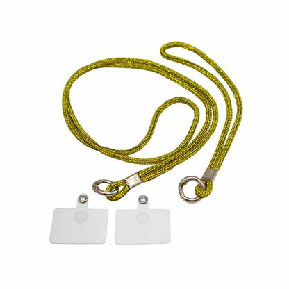 Universal Cell Phone Diamond Lanyard Silver 1x Neck Strap 1x Wrist Strap - Windgat