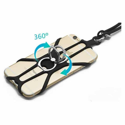 Universal Cell Phone Webbed Holder Incl Lanyard & Ring Stand - Windgat
