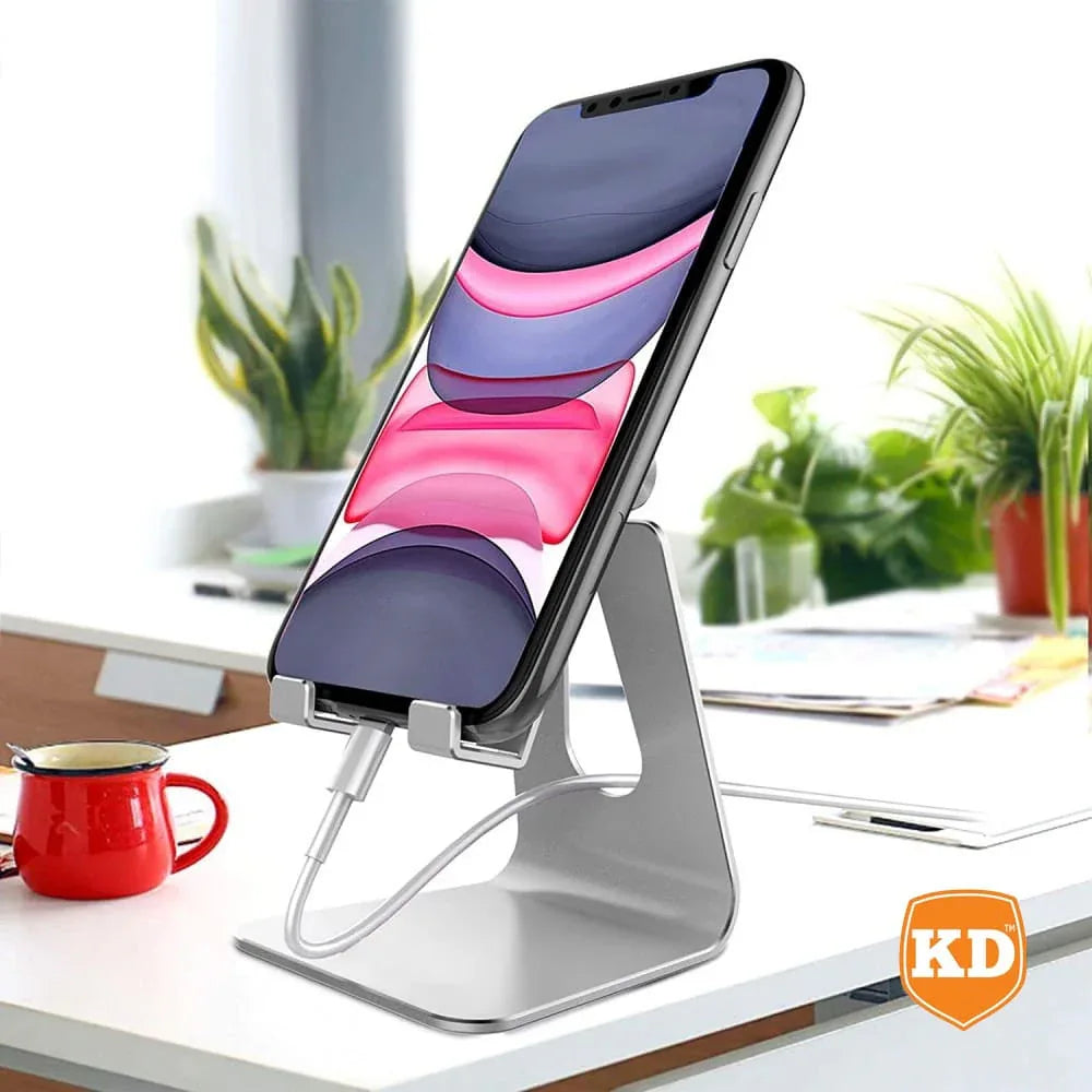 Mobile Phone Desktop Adjustable Dock Cradle - Silver - Windgat