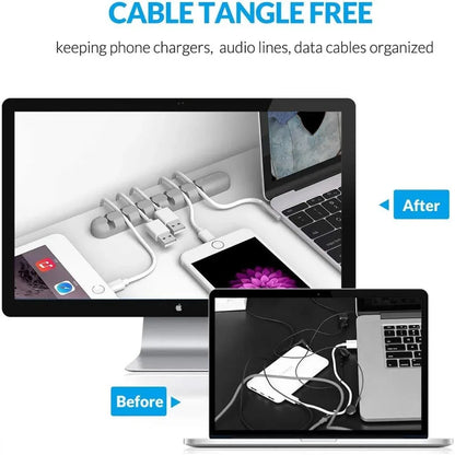 7 Slot Desktop Workspace Cable Wire Management Tray Organizer - Windgat