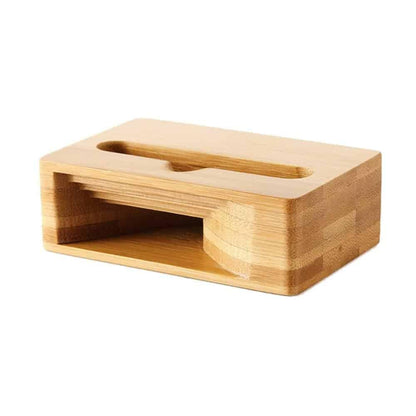 Universal Phone Bamboo Wooden Sound Amplifier Docking Stand - Windgat