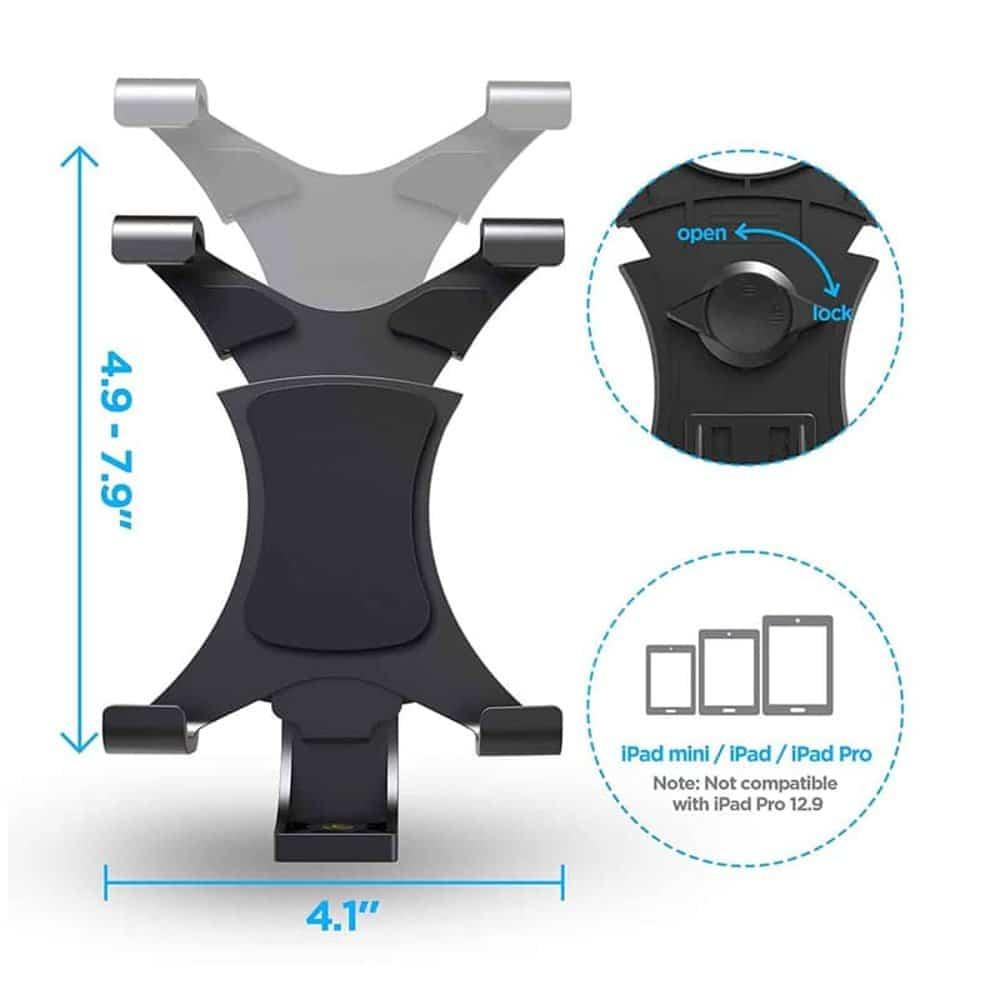 Action Mounts iPad/Samsung tablet video universal tripod mount + adapter - Windgat