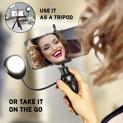 Live Stream/Selfie Mini Tripod and Ring Light for Smartphones - Windgat