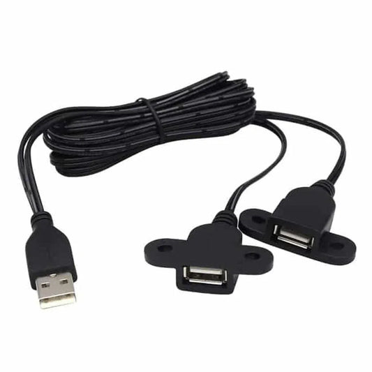USB 2.0/ USB Type A 2-in-1 Device Charging Extension Cable - Windgat
