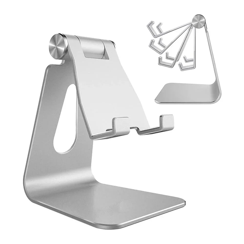 Mobile Phone Desktop Adjustable Dock Cradle - Silver - Windgat