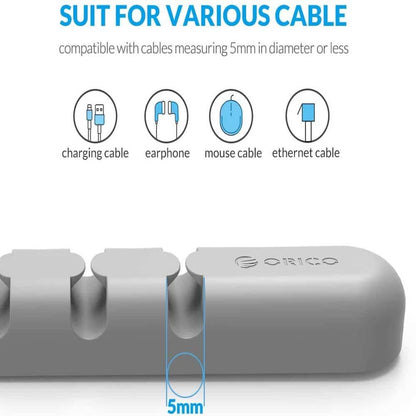 7 Slot Desktop Workspace Cable Wire Management Tray Organizer - Windgat