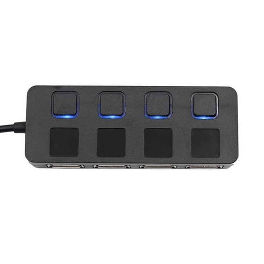 High Speed USB 2.0 4-Port USB Expansion Hub + Light Switches - Windgat