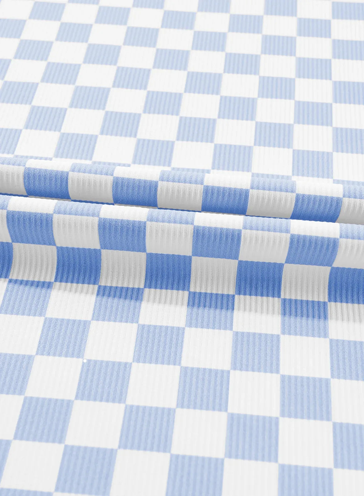 Black Checkered Ribbed Slim Fit Crew Neck T Shirt - Windgat