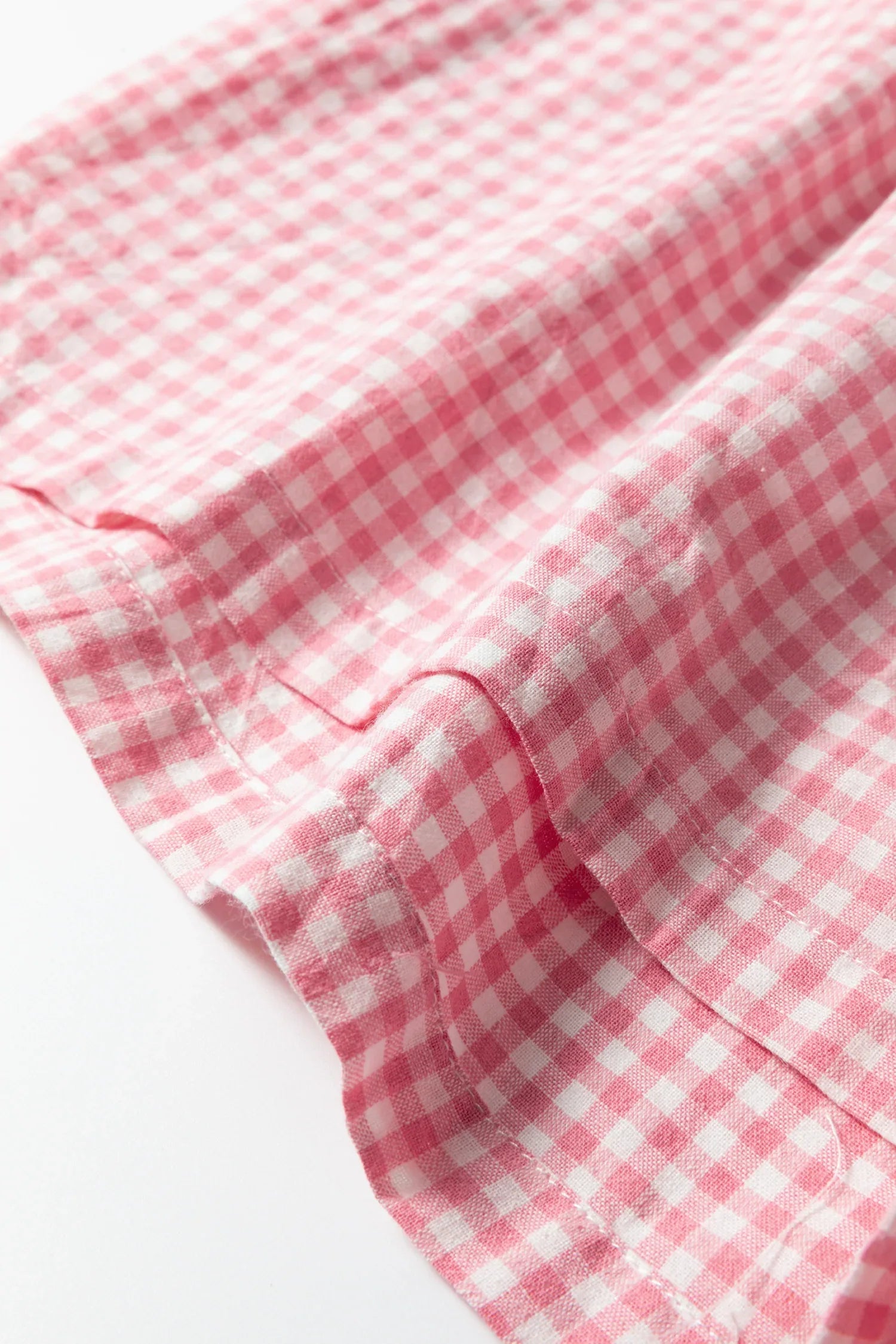 Red Contrast Trim Plaid Print Plus Size Shorts - Windgat