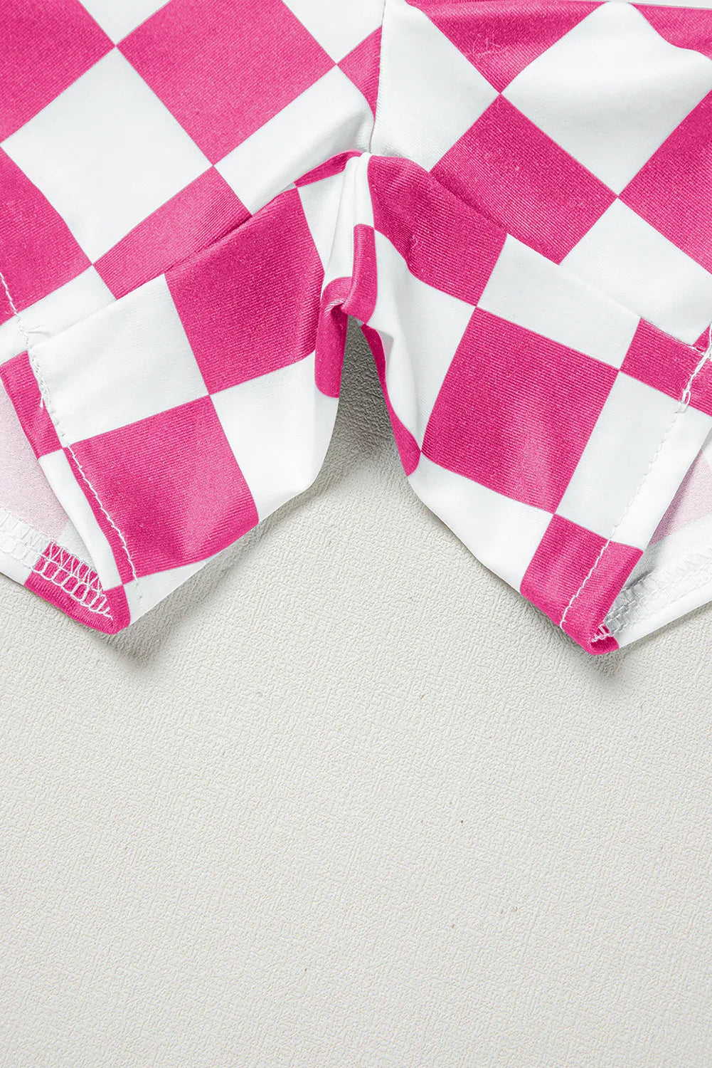 Rose Checkered Print High Waist Casual Shorts - Windgat